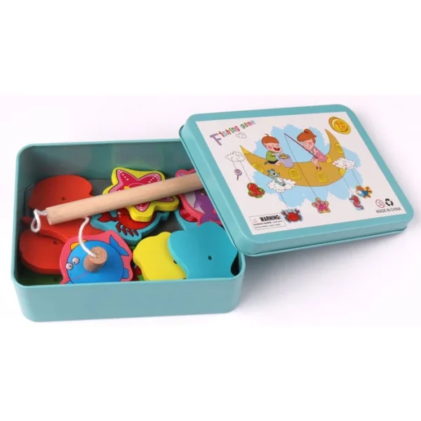 BỘ ĐỒ CHƠI CÂU CÁ SINH VẬT BIỂN NAM CHÂM BẰNG GỖ 15 CHI TIẾT CÓ HỘP ĐỰNG - Hình ảnh 4