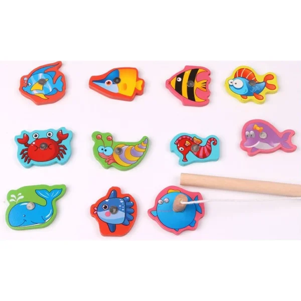 BỘ ĐỒ CHƠI CÂU CÁ SINH VẬT BIỂN NAM CHÂM BẰNG GỖ 15 CHI TIẾT CÓ HỘP ĐỰNG - Hình ảnh 6