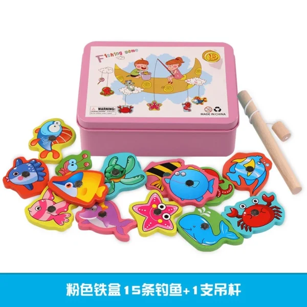 BỘ ĐỒ CHƠI CÂU CÁ SINH VẬT BIỂN NAM CHÂM BẰNG GỖ 15 CHI TIẾT CÓ HỘP ĐỰNG - Hình ảnh 7